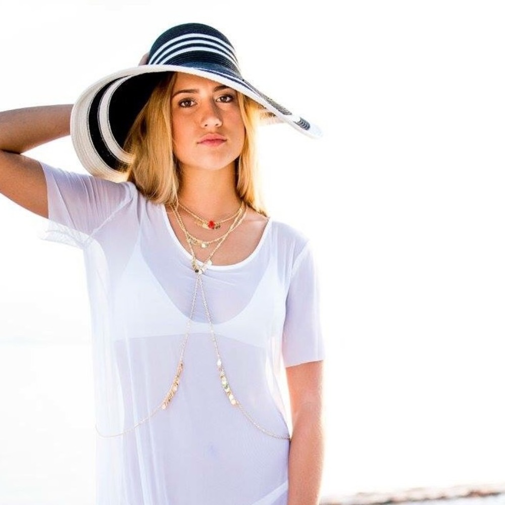 Gold body chain